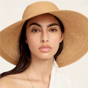 J. CREW, Textured Summer Straw Hat in Dusty Dune Color, NWT
